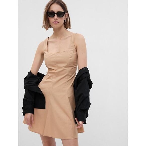 Gap Dresses & Skirts - Gap Square Neck Mini Dress in Travertine brown
